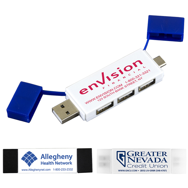 Promotional Freedom 2-In-1 3 Port Mini USB Hub 