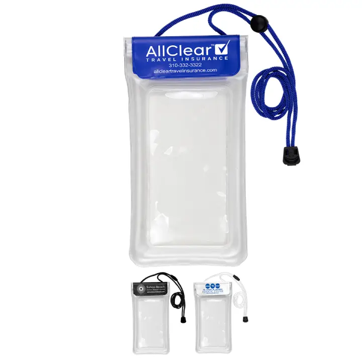 Promotional Yuba Clear Water Resistant Cell Phone Pouch 
