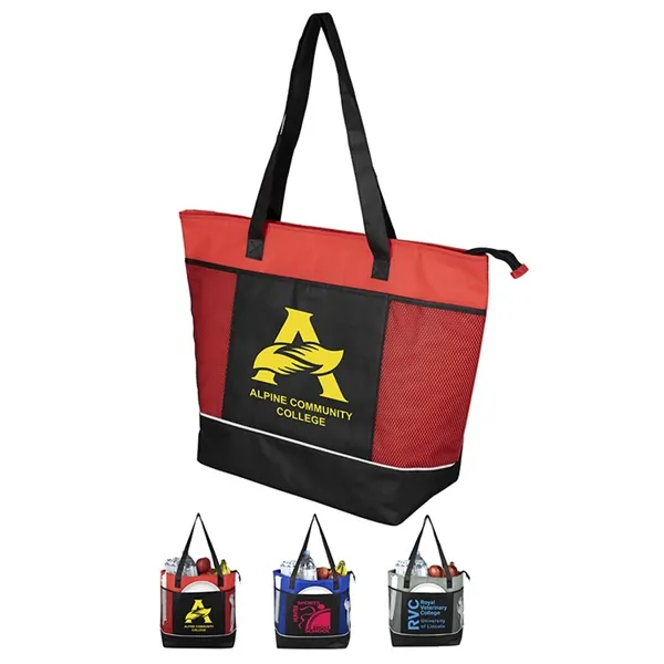 Promotional Super-Sized Insulated Zipper Cooler Tote