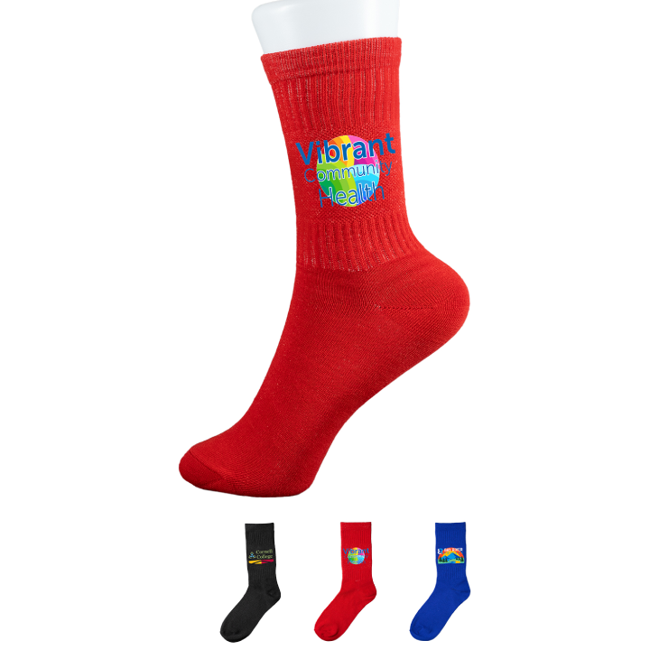 Promotional  Mid-Cut Athletic Crew Sock