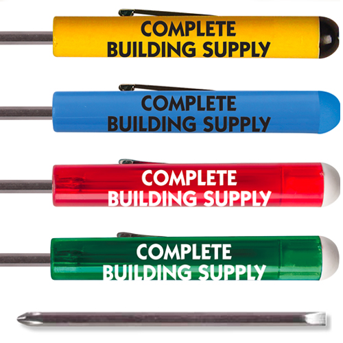 Promotional Phillips Standard Custom Screwdriver with Button Top 
