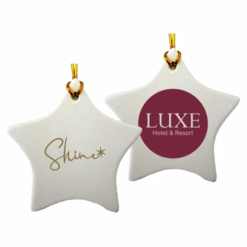 Promotional Ceramic Star Ornament