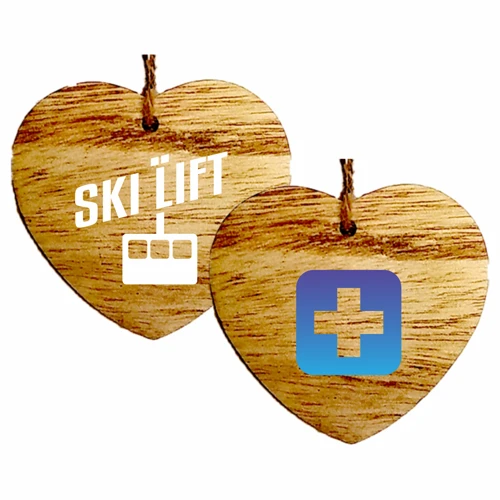 Promotional Wood Heart Ornament- 3