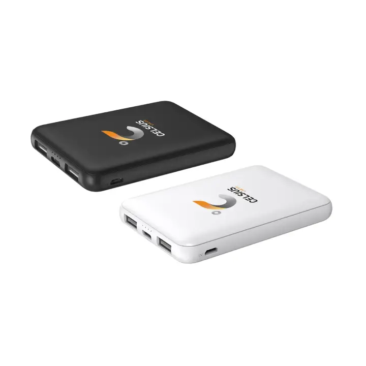 Pocket Power, 5,000 mAh UL Mini Power Bank with Type C and Dual USB Ports