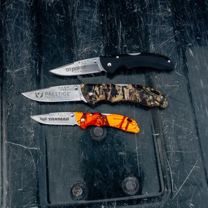Custom Buck® Bantam™ BBW Blue Lockback Knife  Custom Buck® Bantam™ BBW Blue Lockback Knife