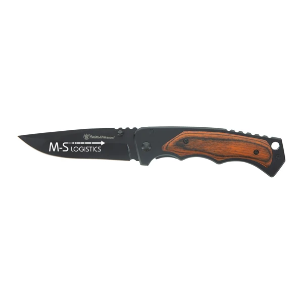 Promotional Smith & Wesson® Wood Handle Folder