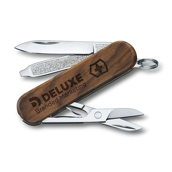 Promotional Victorinox® Classic Walnut Wood Pocket Knife, 