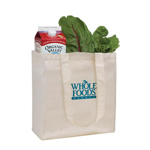 Promotional V Custom Natural Organic Grocery Tote