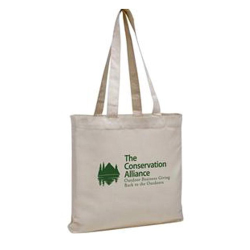 Promotional V Natural Organic Gusseted Tote