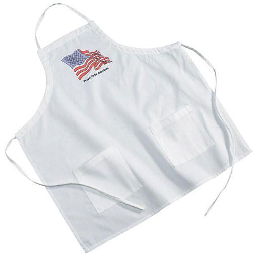 Promotional White Poly/Cotton Twill BBQ Apron