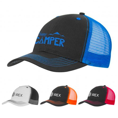 Promotional Color Accent Mesh Snapback Cap 