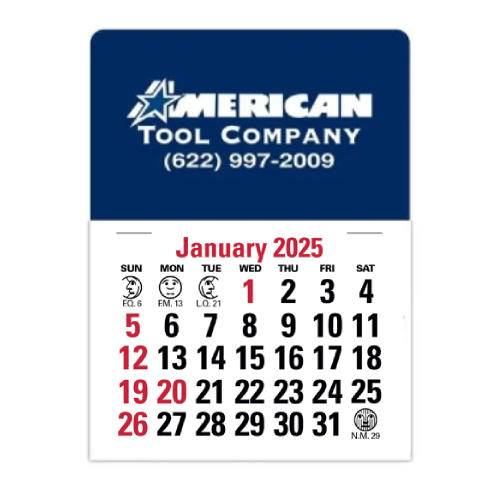 Promotional Press N Stick - Rectangle Calendar