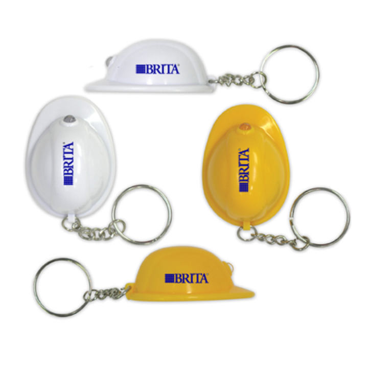 Promotional Custom Hard Hat Flashlight Key Chain