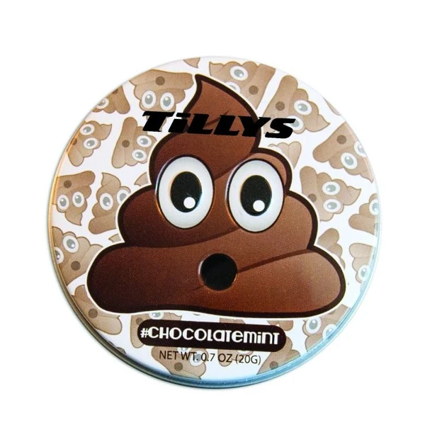 Promotional Poop Emoji Tin with Chocolate Mints