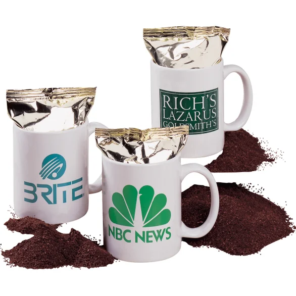 Promotional 11oz. Ceramic Mug w/ Coffee