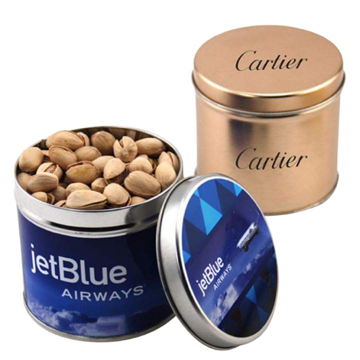 Promotional Round Tin with Pistachios