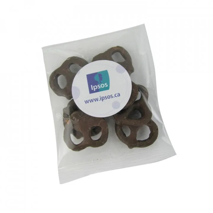 Promotional 1oz. Goody Bags - Milk Chocolate Mini Pretzels