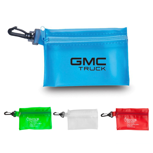 Promotional Zippered Pouch with Hook Clip