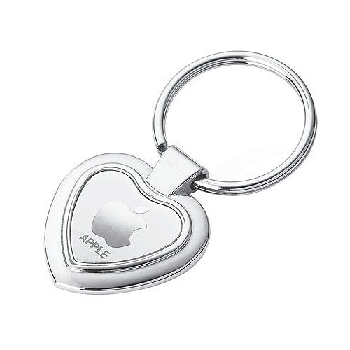 Promotional Heart Key Ring Chrome