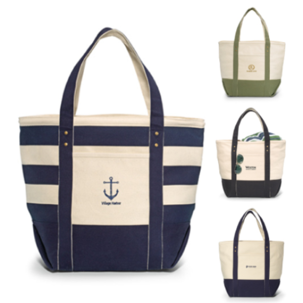 Promotional Seaside Zippered Cotton Tote