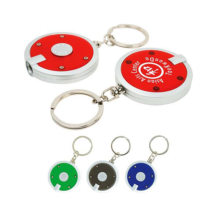 Promotional Round LED Keychain