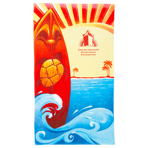 Promotional Surf Board Beach Towel - 14lb.