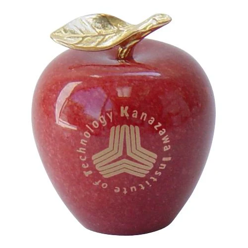 Apple Paperweight with Gold Leaf