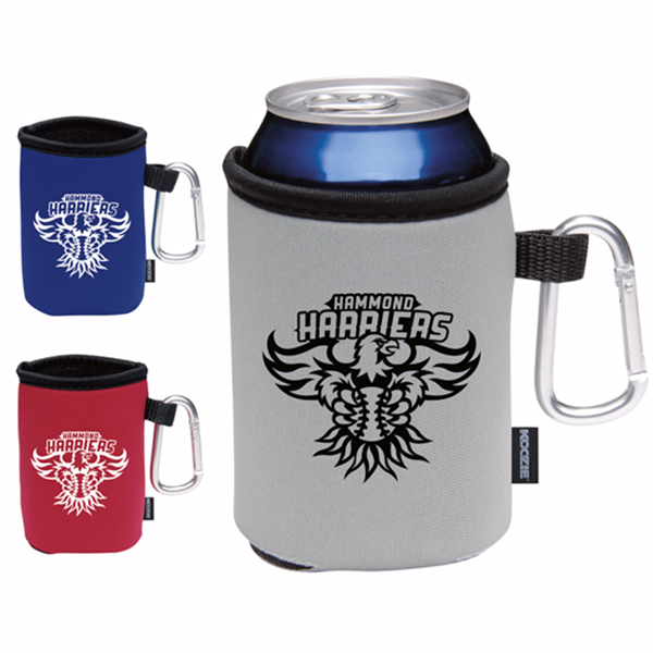 Promotional Collapsible Koozie® Can Kooler with Carabiner