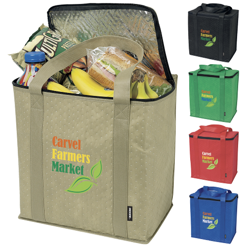 Promotional Zippered Insulated Grocery Tote Bag