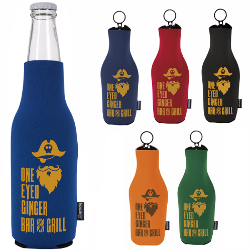 Promotional Koozie® Neoprene Zip-Up Bottle Kooler