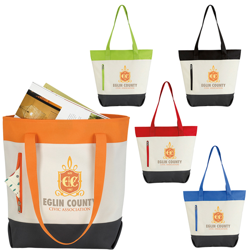 Promotional Color Zip Tote