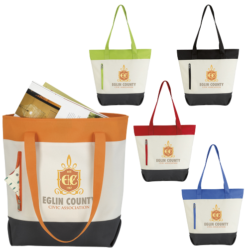 Promotional Color Zip Tote