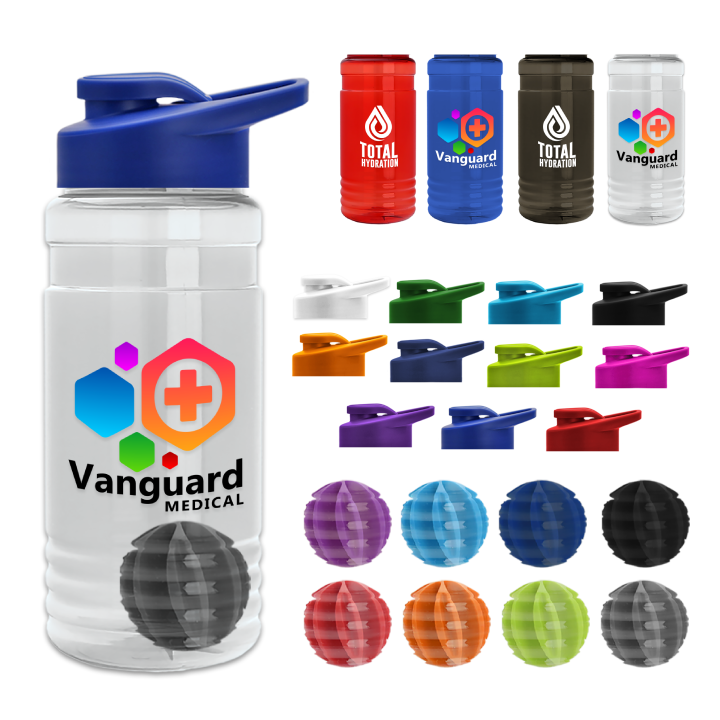 Promotional Groove Tritan® Shaker Bottle with Drink-Thru Lid and Mixing Ball