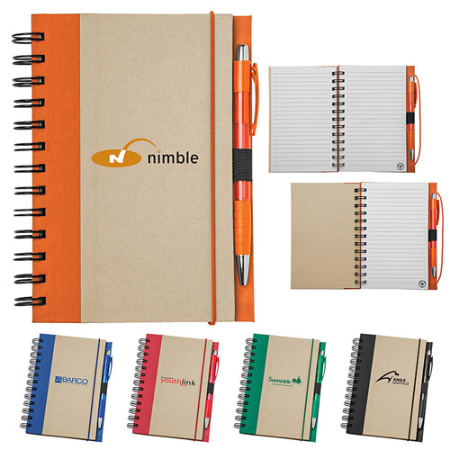 Custom Recycled Color Spine Spiral Notebook