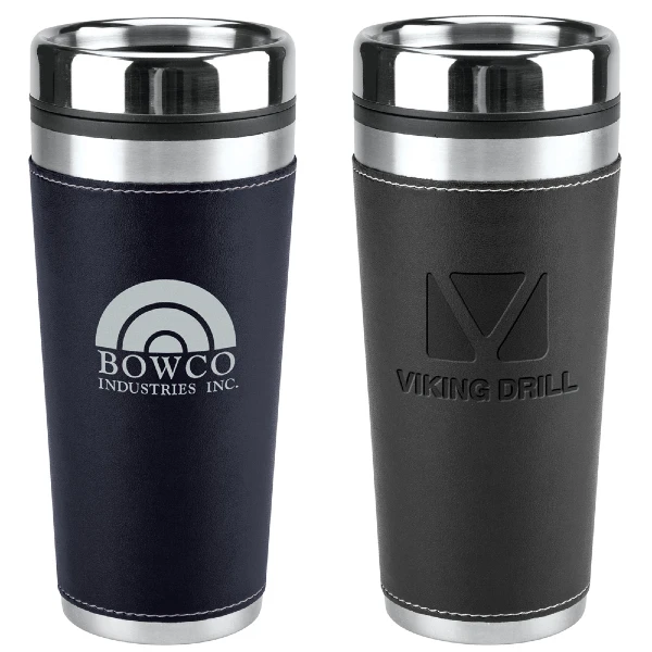 View Image 2 of Leatherette Tumbler - 16 oz