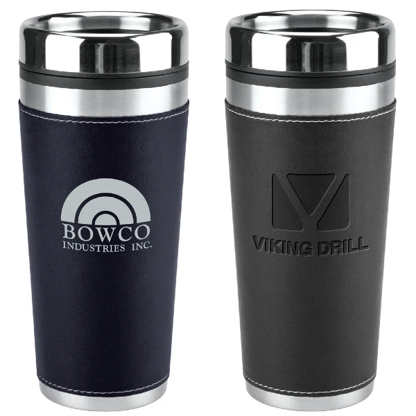 Promotional Leatherette Tumbler - 16 oz