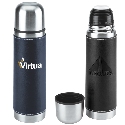 Promotional Leatherette Vacuum Bottle