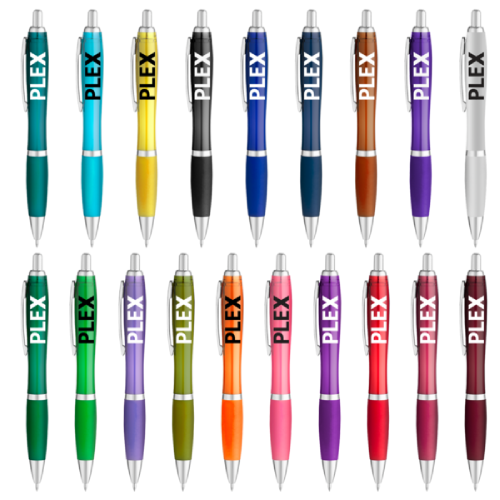 Promotional Translucent Curvaceous Ballpoint