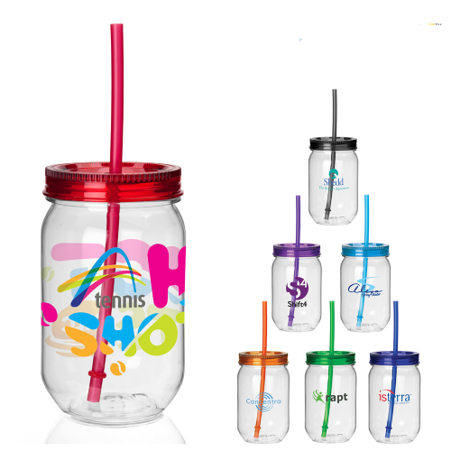 Promotional Fiesta Mason Jar Tumbler - 22 oz.