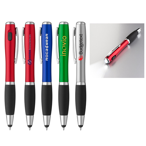 Promotional Curvaceous Ballpoint Stylus Pen with Light