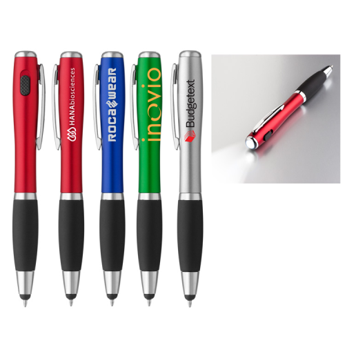 Promotional Curvaceous Ballpoint Stylus Pen with Light