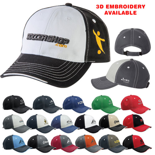 Promotional Sportsman Tri- Color Cap