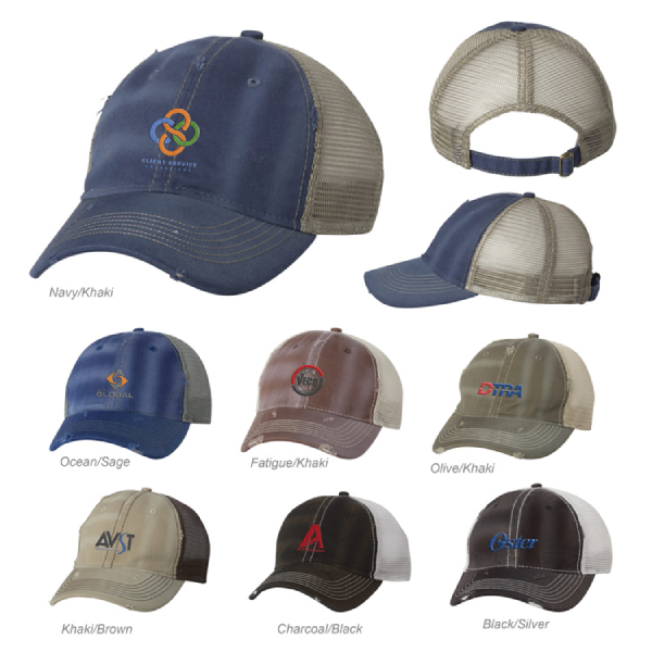 Promotional Sportsman Distressed Mesh Cap