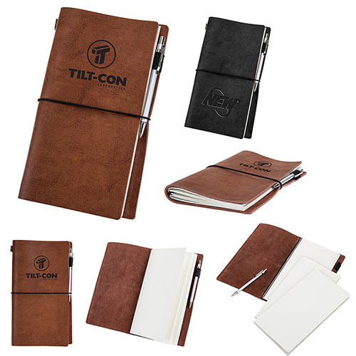 Promotional Big Milton Leather Journal Notebook Set
