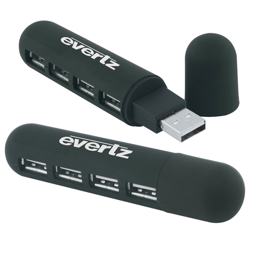 Promotional Pocket sized 4-Port USB Hub
