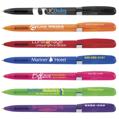 Promotional BIC® Pivo® Clear Chrome Pen