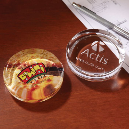Promotional Flat Round Paperweight