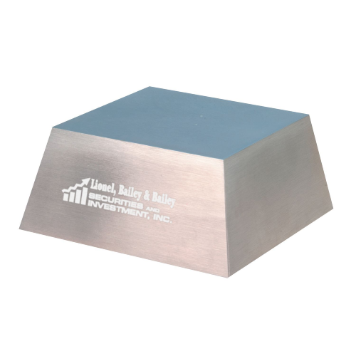 Promotional Silver Metal Slanted Base - Large