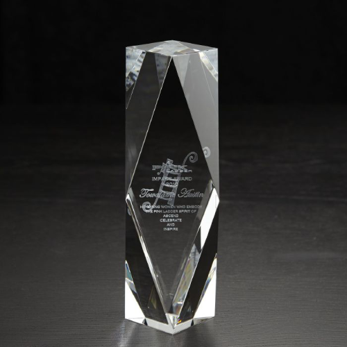 Promotional Chairman's 3D  Crystal Award - Medium