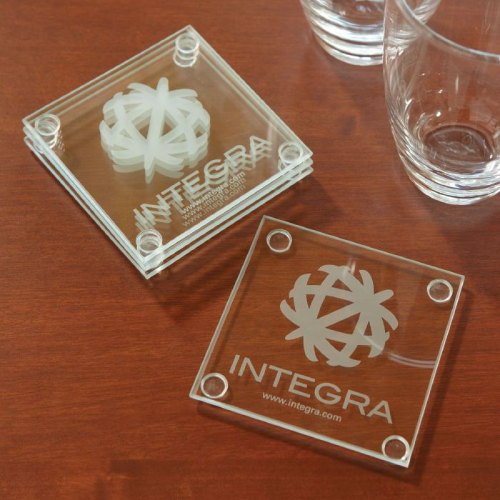 Promotional Economy Glass Coaster Set